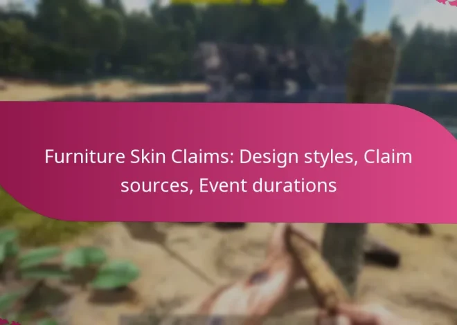 Furniture Skin Claims: Design styles, Claim sources, Event durations