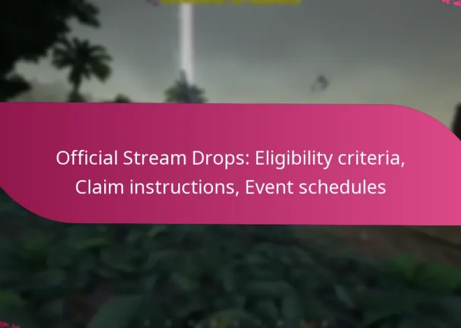 Official Stream Drops: Eligibility criteria, Claim instructions, Event schedules