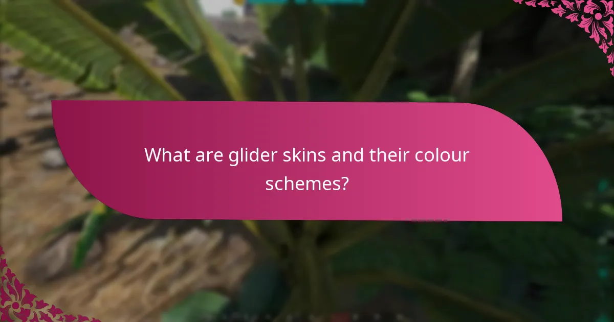 How do glider skins compare across events?