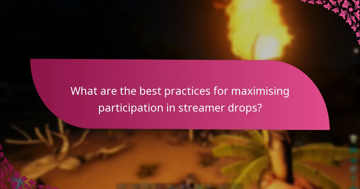 When do the streamer drops events take place?